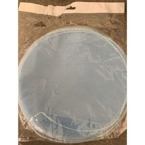 20 Light Baby Blue with iridescent edge 9.5" Round Solid Organza Wrap Favors
